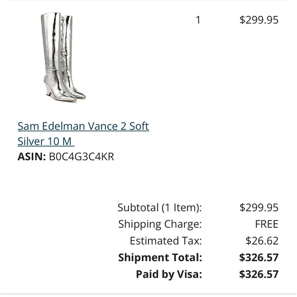 Sam Edelman Vance 2 Boots in Silver Patent, Size US10 - Picture 4 of 9